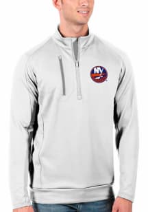 Antigua New York Islanders Mens White Generation Long Sleeve 1/4 Zip Pullover