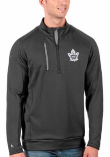 Antigua Toronto Maple Leafs Mens Grey Generation Long Sleeve 1/4 Zip Pullover
