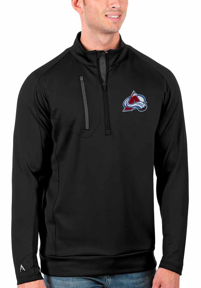 Colorado Avalanche Antigua Logo Victory Pullover Hoodie - Charcoal