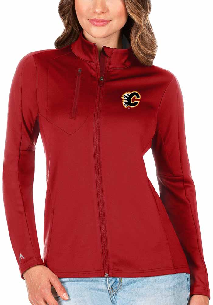 Antigua Calgary Flames Womens Red Generation Light Weight Jacket