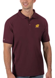 Antigua Central Michigan Chippewas Mens Red Legacy Pique Short Sleeve Polo