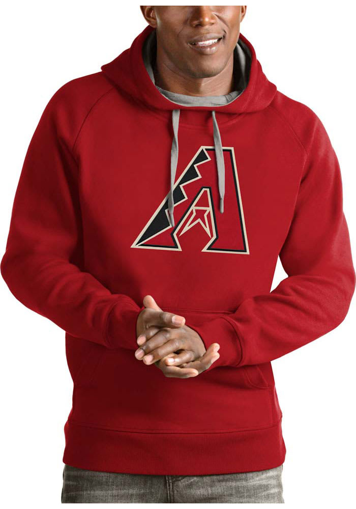 Antigua Arizona Diamondbacks Red Strong Hold Long Sleeve Hoodie, Red, 100% POLYESTER, Size XL, Rally House