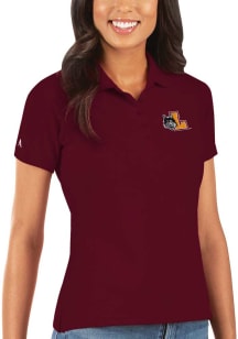 Antigua Loyola Ramblers Womens Red Legacy Pique Short Sleeve Polo Shirt