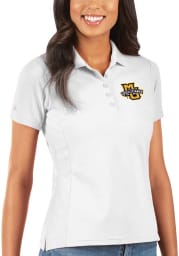 Antigua Marquette Golden Eagles Womens White Legacy Pique Short Sleeve Polo Shirt