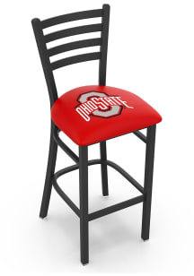 Black Ohio State Buckeyes Stationary Pub Stool