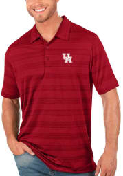 Antigua Houston Cougars Mens Red Compass Short Sleeve Polo