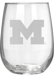 Michigan Wolverines 15oz Laser Etch Stemless Wine Glass