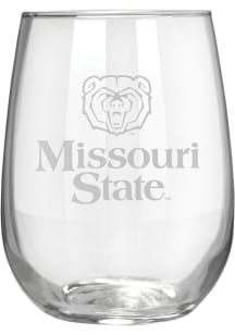 Missouri State Bears 15oz Laser Etch Stemless Wine Glass