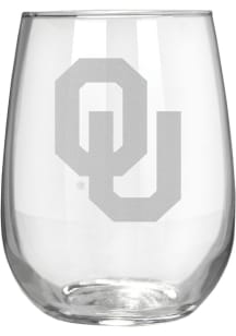 Oklahoma Sooners 15oz Laser Etch Stemless Wine Glass