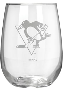 Pittsburgh Penguins 15oz Laser Etch Stemless Wine Glass