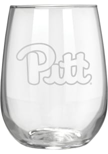 Pitt Panthers 15oz Laser Etch Stemless Wine Glass