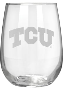 TCU Horned Frogs 15oz Laser Etch Stemless Wine Glass