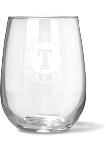 Texas Rangers 15oz Laser Etch Stemless Wine Glass
