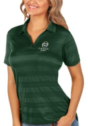 Antigua Colorado State Rams Womens Green Compass Short Sleeve Polo Shirt