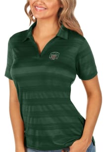 Antigua Ohio Bobcats Womens Green Compass Short Sleeve Polo Shirt