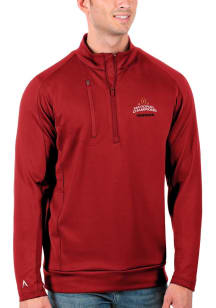 Antigua Georgia Bulldogs Mens Red 2021 CFP Generation Long Sleeve Qtr Zip Pullover