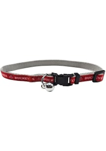 Red Ohio State Buckeyes Satin Cat Pet Collar