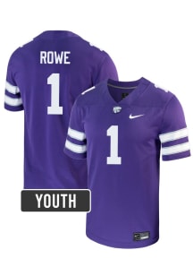 Jayden Rowe Nike Youth Purple K-State Wildcats NIL Name And Number Football Jersey Jersey