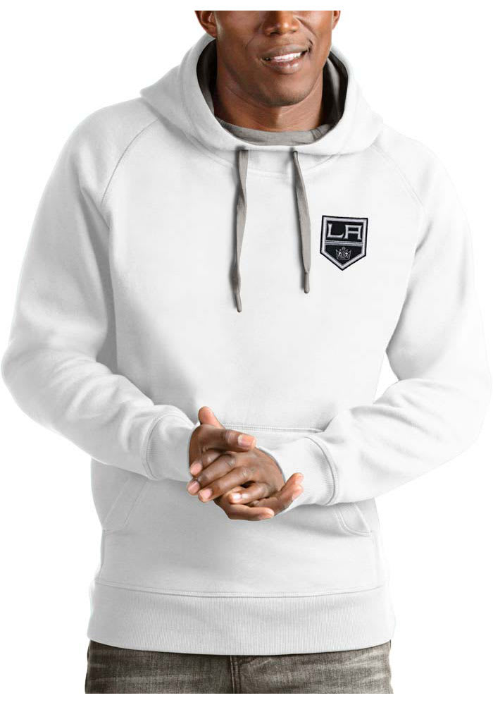 Antigua Los Angeles Kings White Victory Long Sleeve Hoodie, White, 52% Cot / 48% Poly, Size S, Rally House