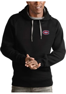 Antigua Montreal Canadiens Mens Black Victory Long Sleeve Hoodie
