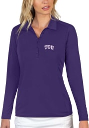Antigua Tennessee Volunteers Womens Purple Tribute Long Sleeve Polo Shirt