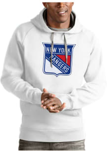 Antigua New York Rangers Mens White Victory Logo Long Sleeve Hoodie