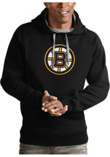 Antigua Boston Bruins Mens Black Victory Long Sleeve Hoodie