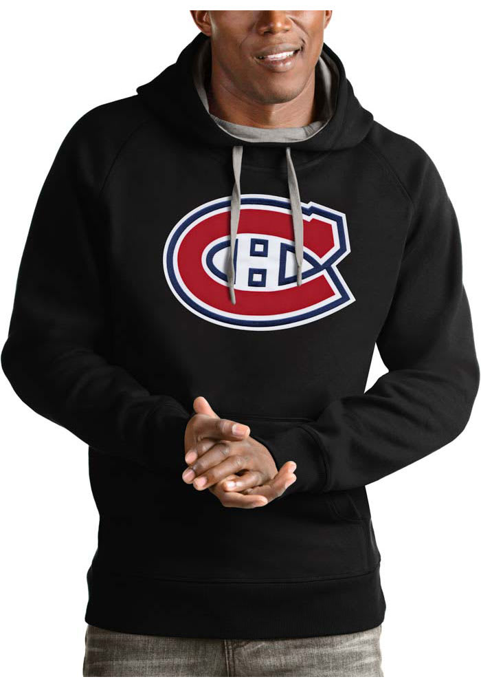 Antigua Montreal Canadiens Mens Black Victory Long Sleeve Hoodie