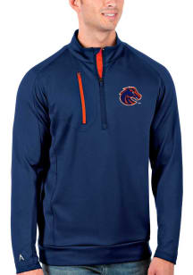 Antigua Boise State Broncos Mens Blue Generation Long Sleeve 1/4 Zip Pullover