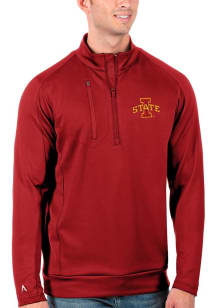 Antigua Iowa State Cyclones Mens Red Generation Long Sleeve 1/4 Zip Pullover