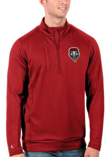 Antigua New Mexico Lobos Mens Red Generation Long Sleeve 1/4 Zip Pullover