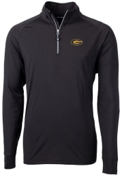 Cutter and Buck Grambling State Tigers Mens Black Adapt Eco Knit Recycled Big and Tall 1/4 Zip Pullover