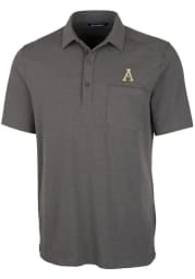 Cutter and Buck Appalachian State Mountaineers Mens Grey Advantage Tri-Blend Jersey Big and Tall Polos Shirt