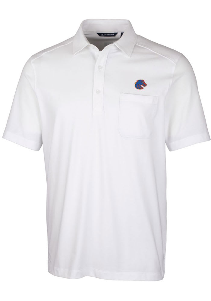 Men's Antigua Gray Boise State Broncos Affluent Polo