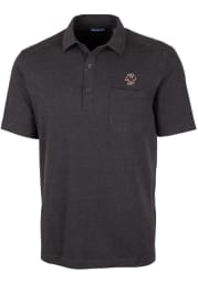 Cutter and Buck Boston College Eagles Mens Black Advantage Tri-Blend Jersey Big and Tall Polos Shirt