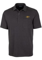 Cutter and Buck Grambling State Tigers Mens Black Advantage Tri-Blend Jersey Big and Tall Polos Shirt