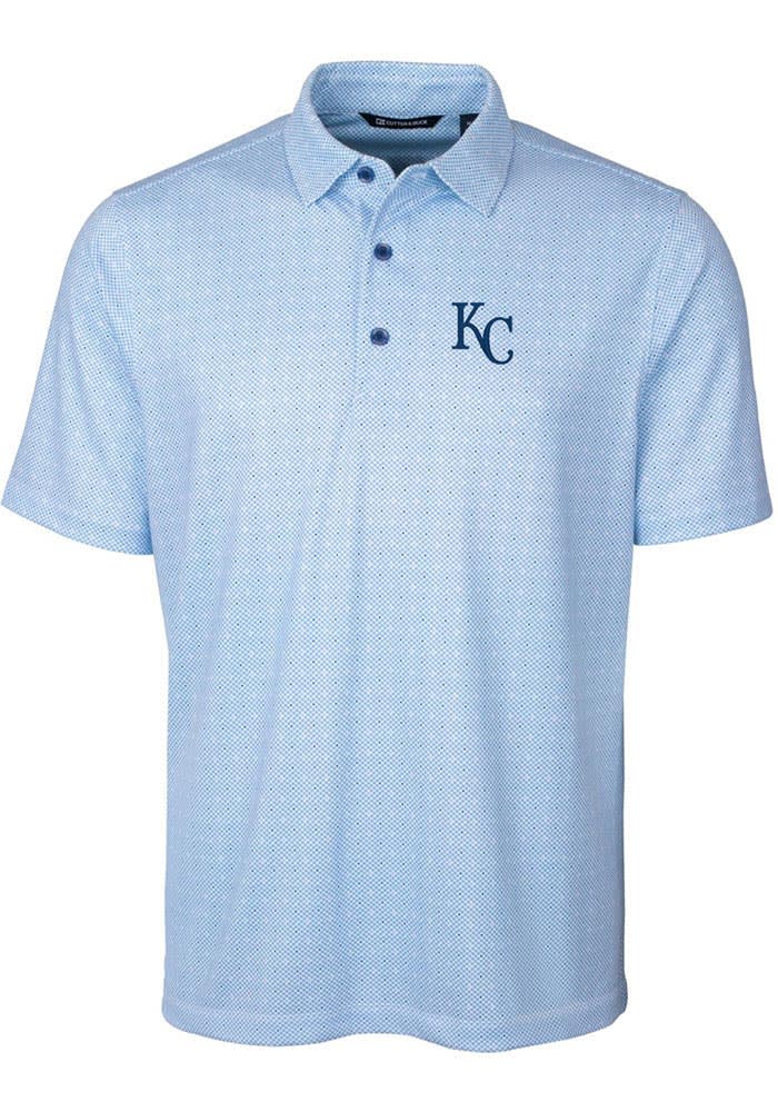 Cutter & Buck Men's Kansas City Royals Forge Pencil Stripe Big and Tall  Short Sleeve Polo Shirt