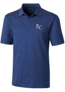Cutter and Buck Kansas City Royals Mens Blue Forge Pencil Stripe Big and Tall Polos Shirt