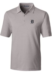 Cutter and Buck Detroit Tigers Mens Grey Forge Pencil Stripe Big and Tall Polos Shirt