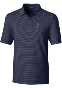 Cutter and Buck Los Angeles Angels Mens Navy Blue Forge Pencil Stripe Big and Tall Polos Shirt
