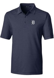 Cutter and Buck Detroit Tigers Mens Navy Blue Forge Pencil Stripe Big and Tall Polos Shirt