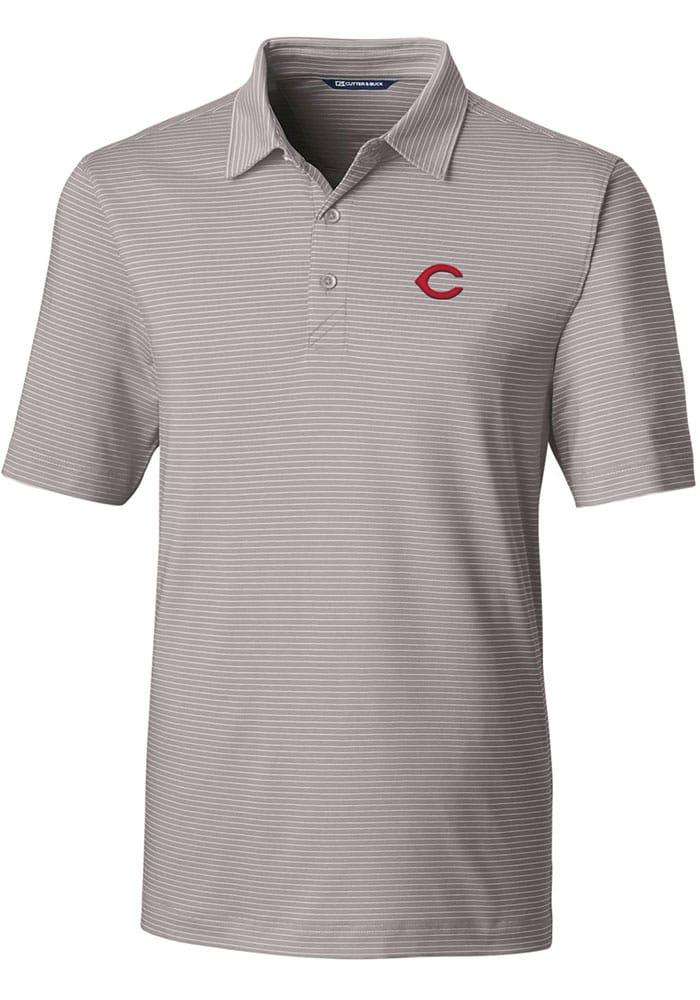 Cutter and Buck Cincinnati Reds Forge Pencil Stripe Big Tall Polo