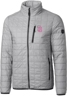 Cutter and Buck San Diego Padres Mens Grey City Connect Rainier PrimaLoft Big and Tall Lined Jac..
