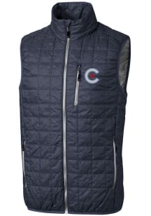 Cutter and Buck Chicago Cubs Big and Tall Grey City Connect Rainier PrimaLoft Mens Vest