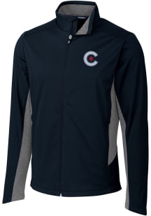 Cutter and Buck Chicago Cubs Mens Navy Blue City Connect Navigate Big and Tall Light Weight Jack..