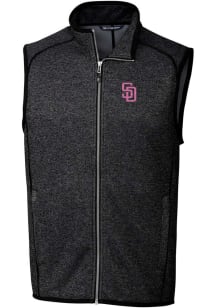 Cutter and Buck San Diego Padres Big and Tall Charcoal City Connect Mainsail Mens Vest