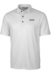 Cutter and Buck Florida A&M Rattlers Mens Grey Pike Double Dot Print Big and Tall Polos Shirt