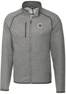 Cutter and Buck Chicago Cubs Mens Grey City Connect Mainsail Big and Tall Light Weight Jacket