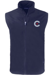 Cutter and Buck Chicago Cubs Big and Tall Navy Blue City Connect Charter Mens Vest