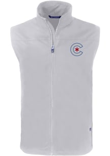 Cutter and Buck Chicago Cubs Big and Tall Grey City Connect Charter Mens Vest